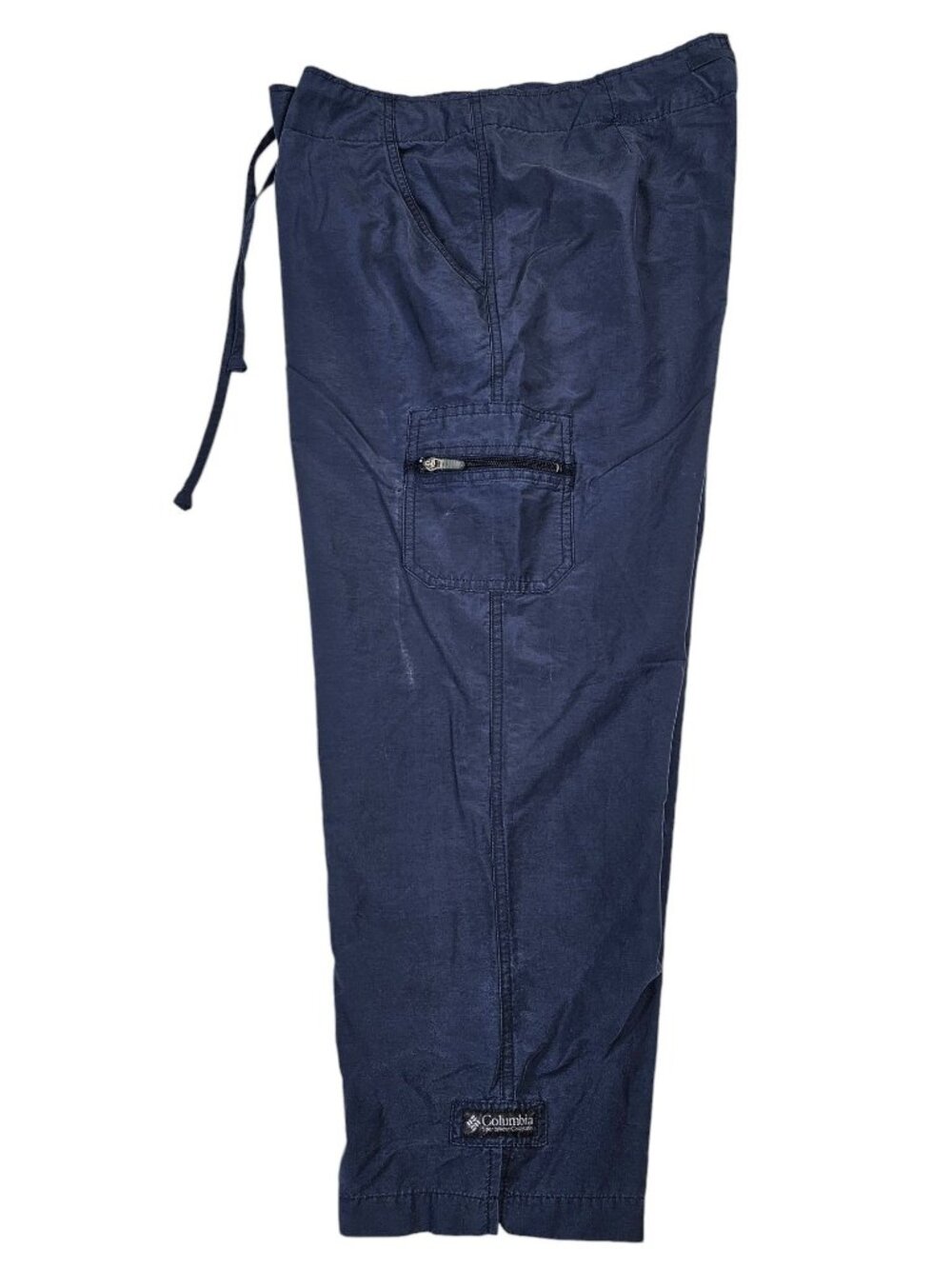 Columbia Womens Cargo Capri Pants Navy Blue Size L Lightweight Cropped